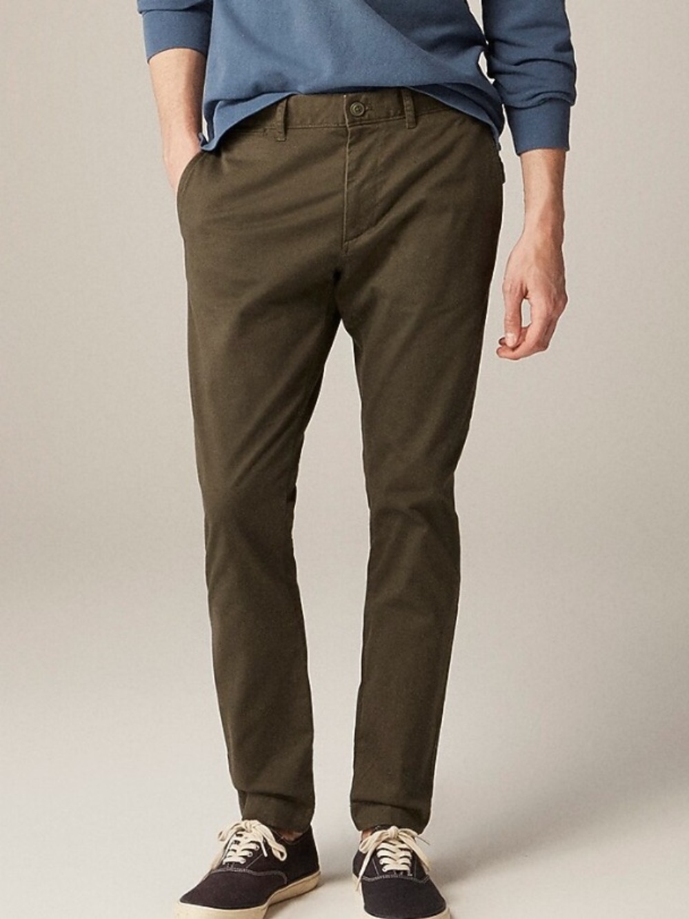 J. Crew Olive 250 skinny-fit pant in stretch chino